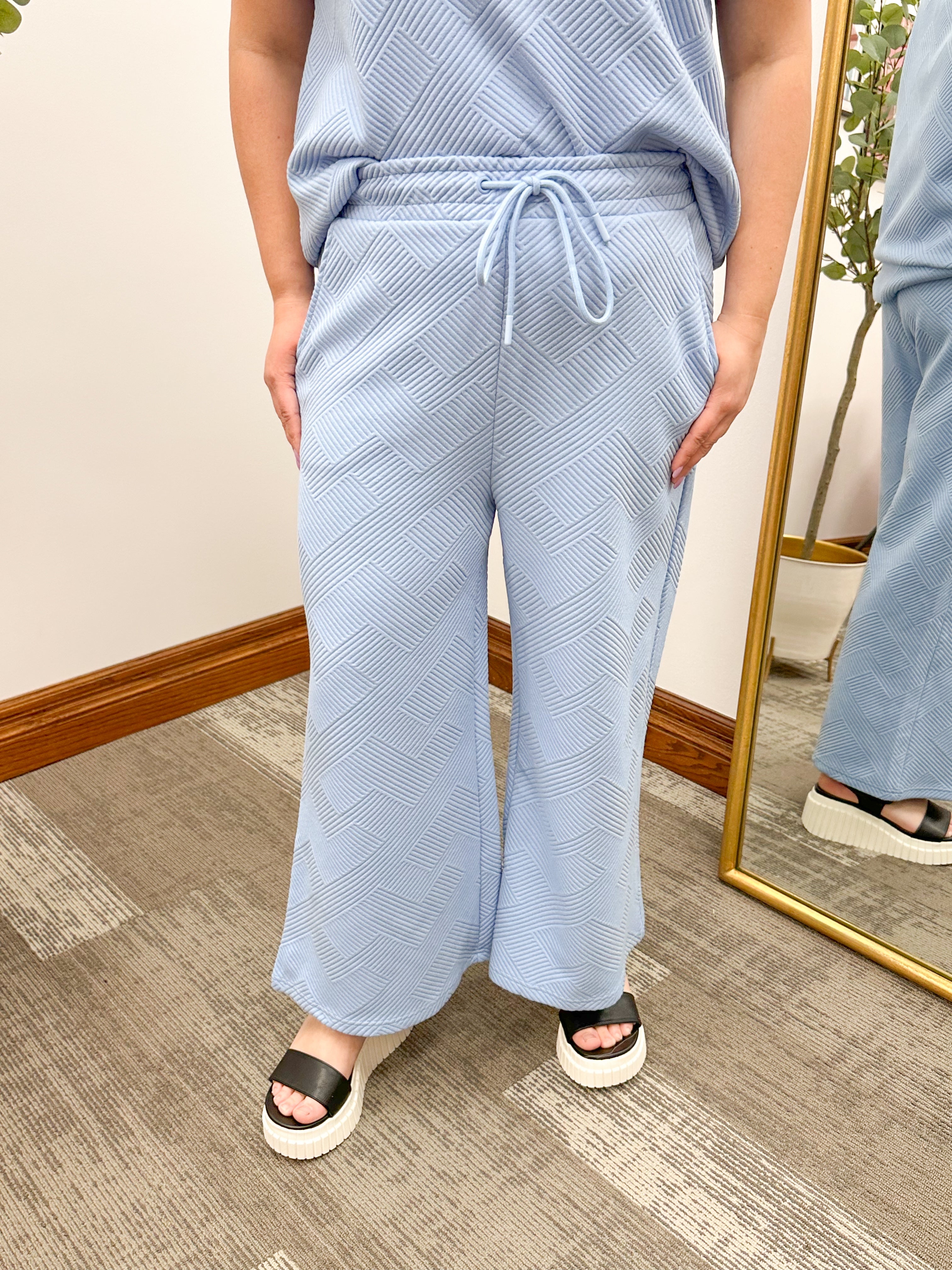 Tabitha Textured Cropped Pants