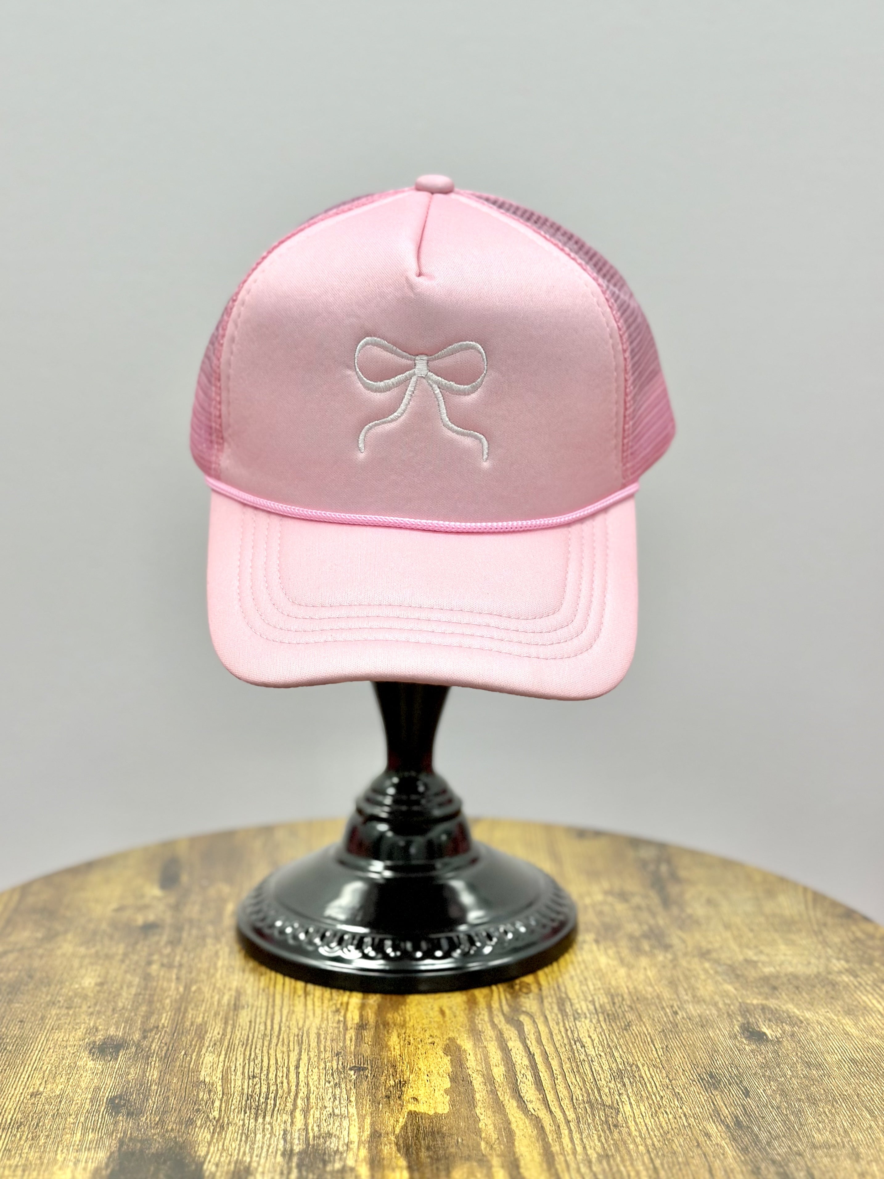 Embroidered Ribbon Trucker Hat