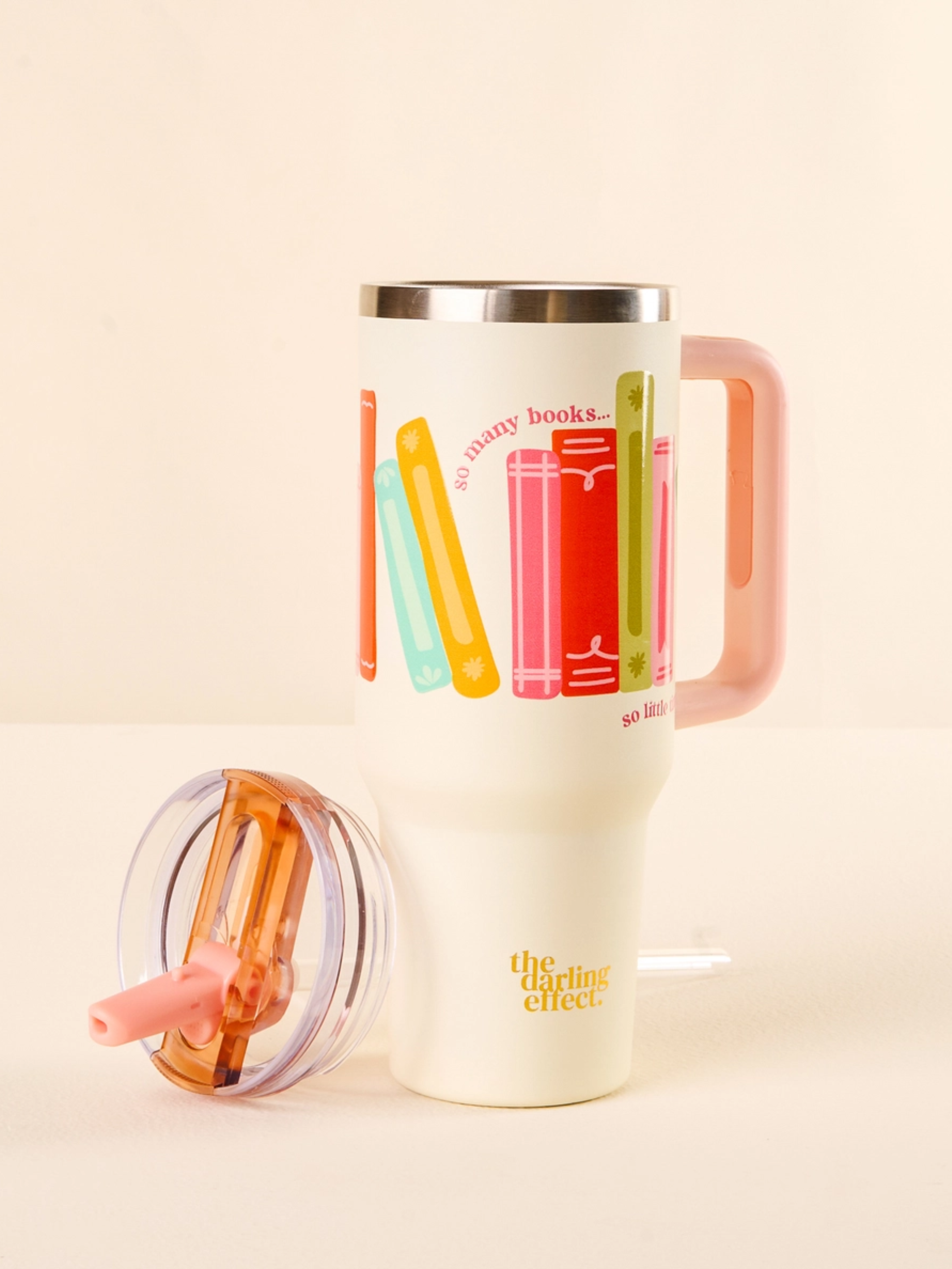 40 oz So Many Books Flip Straw Tumbler