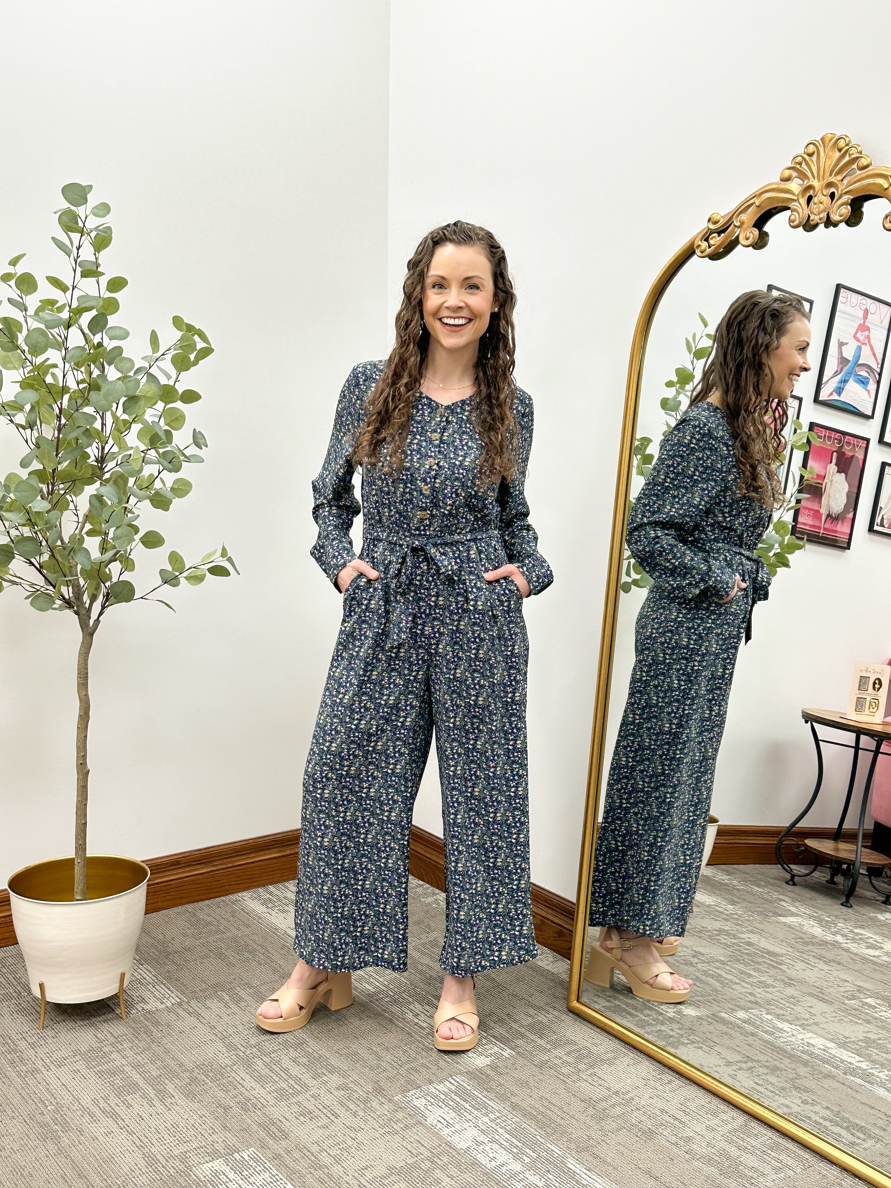 Violet Floral Jumpsuit