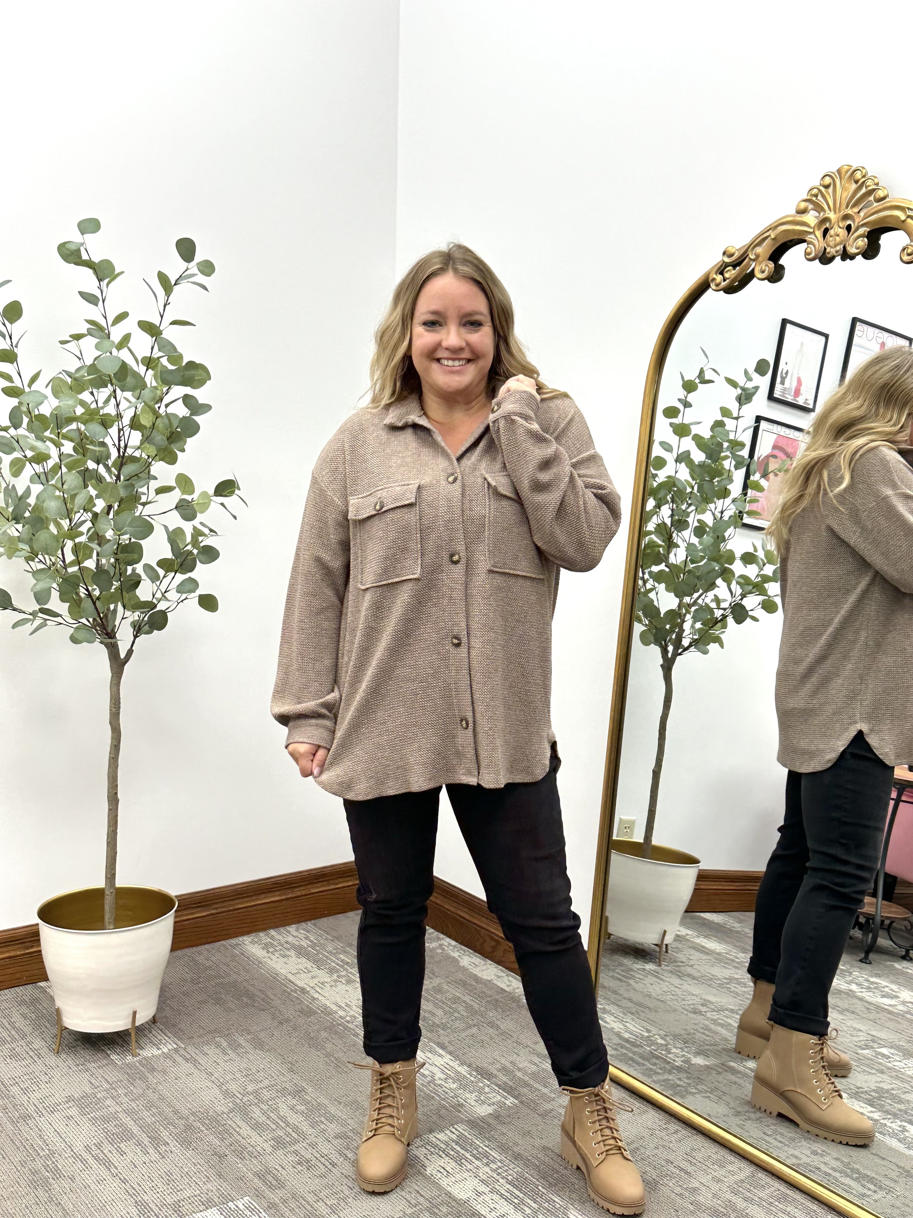 Camilla Taupe Shacket