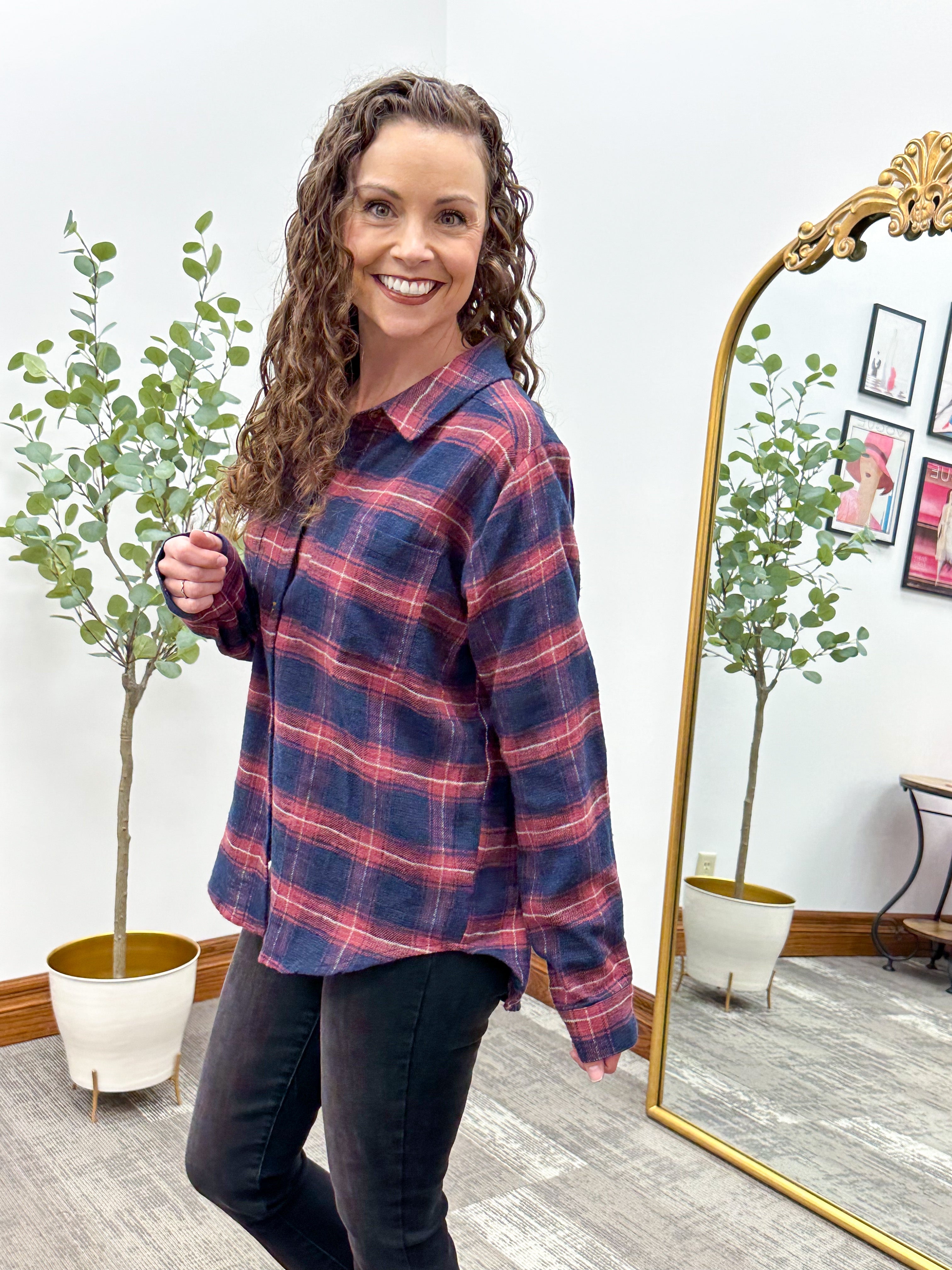 Kate Plaid Flannel Shirt